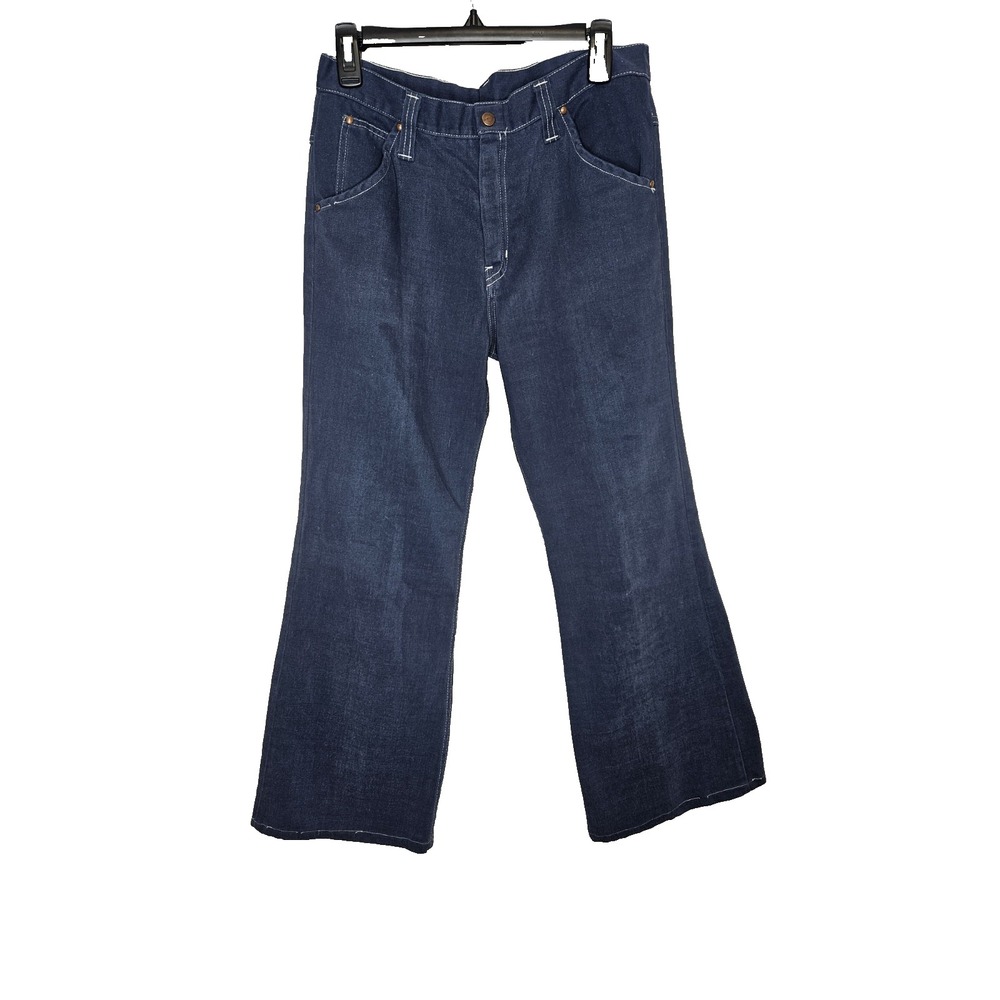 Vintage LEGG'NS Embroidered Flare Jeans Women's Blue Denim Boho Festival